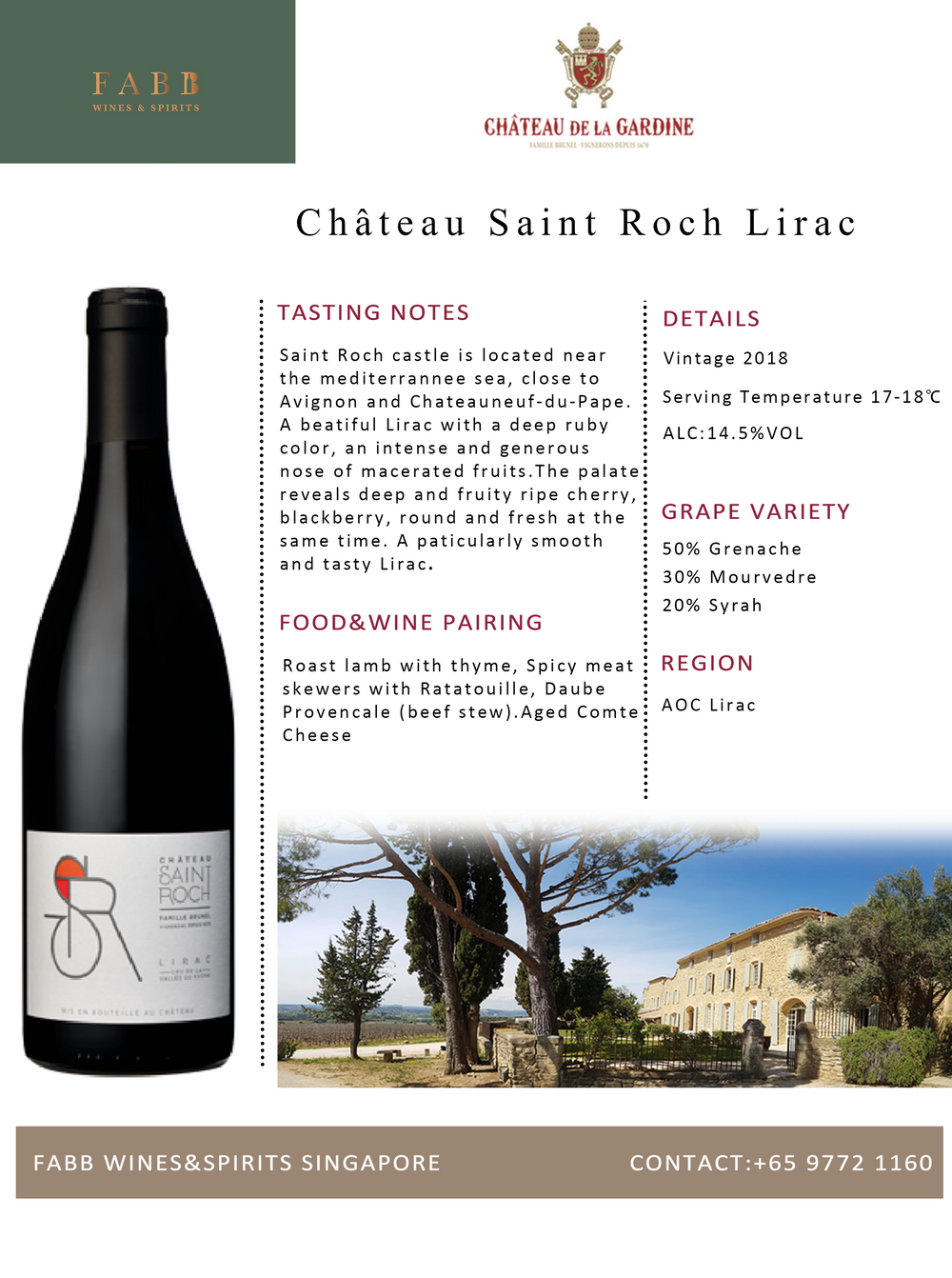 Château Saint-Roch, Lirac 2018